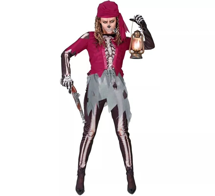 Translation missing: fr.Disfraz de Pirata Grumete Esqueleto para mujer