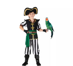 Déguisement Pirate Perroquet noir et vert enfant