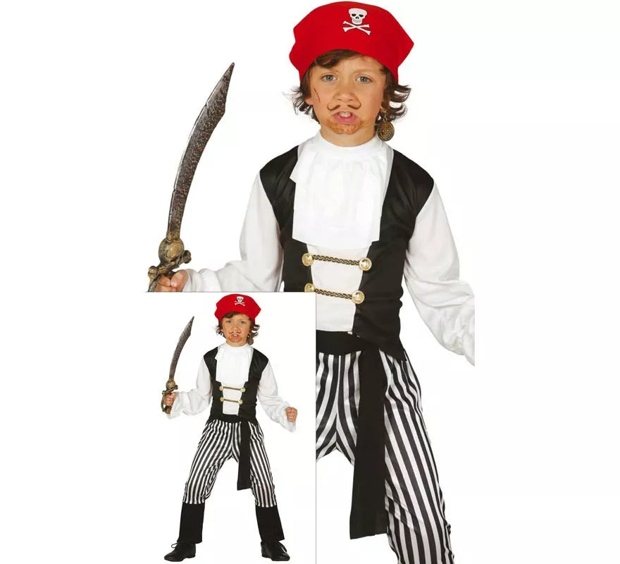 Disfraz de Pirata Rayas para niño
