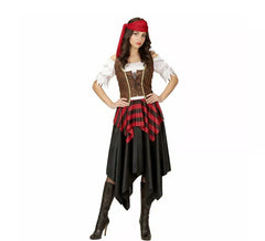 Costume de pirate téméraire avec ruban pour femme