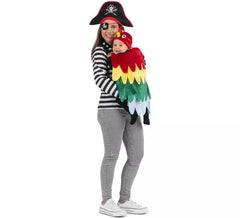 Déguisement de pirate et perroquet avec housse de sac à dos pour adultes et bébés