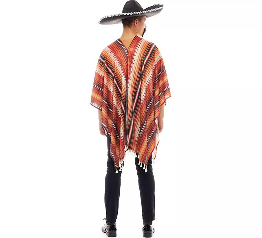 Translation missing: fr.Disfraz de Pistolero Mexicano con Poncho para hombre