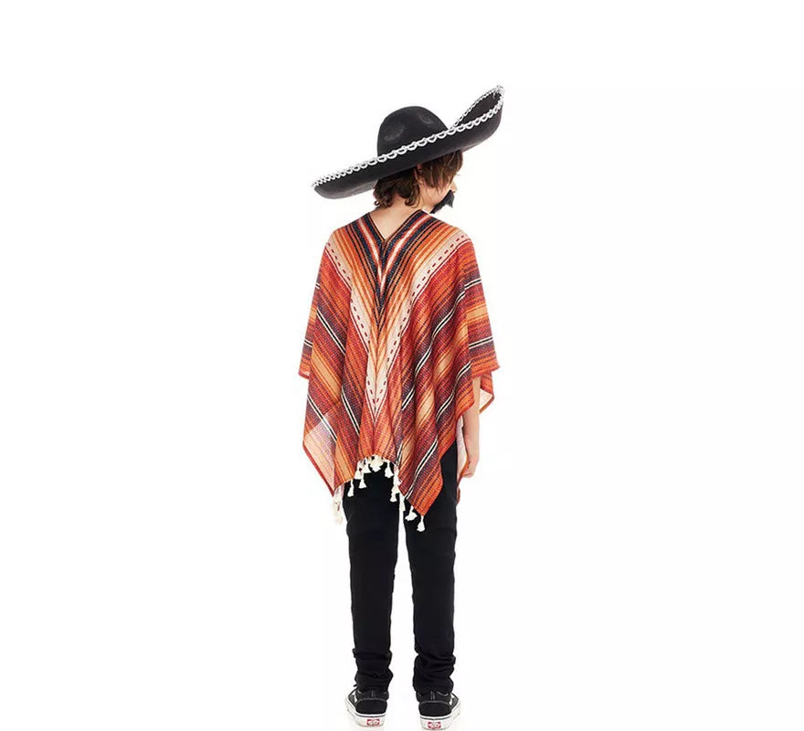 Translation missing: fr.Disfraz de Pistolero Mexicano con Poncho para niño