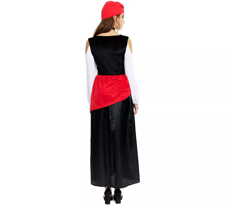 Translation missing: fr.Disfraz de Pitonisa con turbante rojo para mujer
