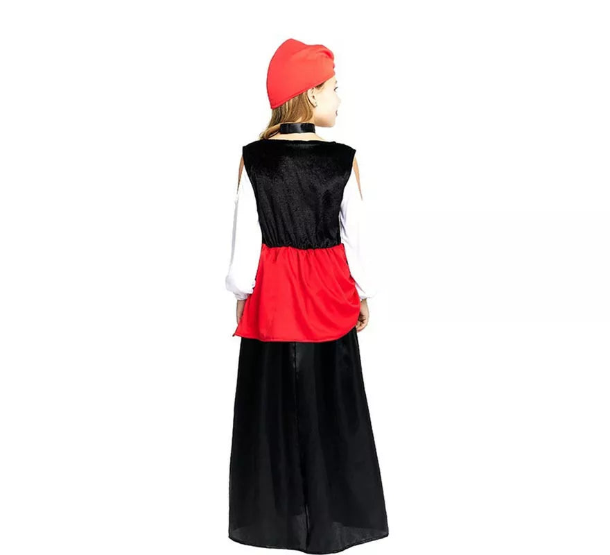 Translation missing: fr.Disfraz de Pitonisa con turbante rojo para niña y adolescente
