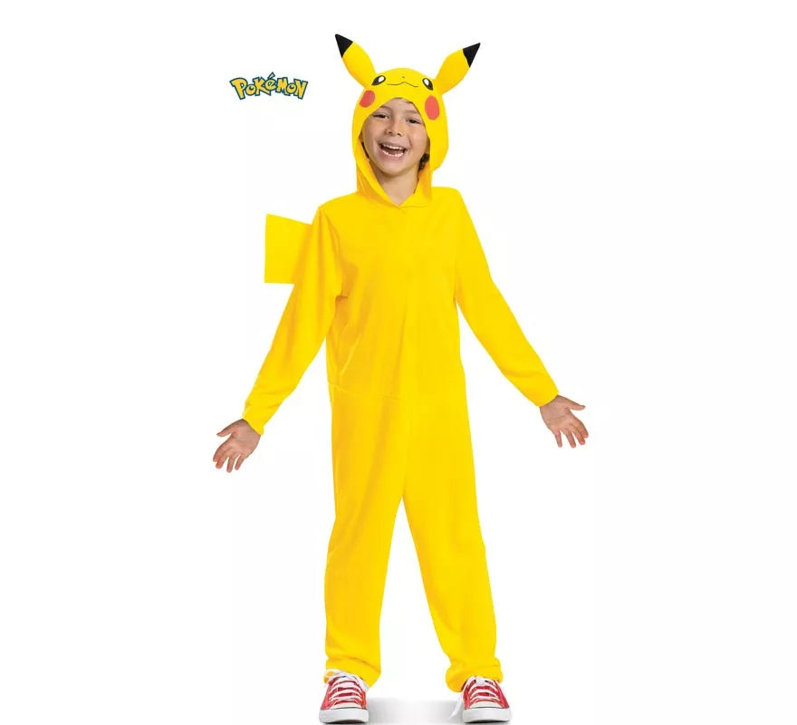 Disfraz de Pokemon Pikachu con cola de lujo para niños