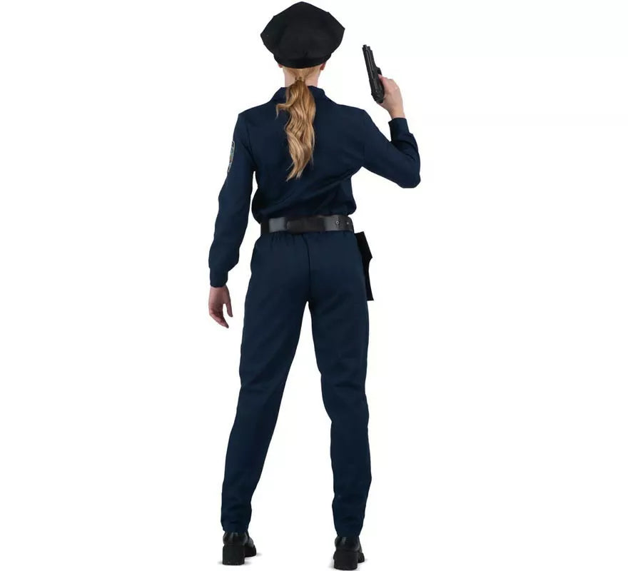 Translation missing: fr.Disfraz de Policía azul con cinturón para mujer