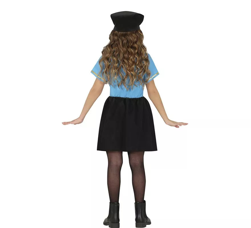 Translation missing: fr.Disfraz de Policía azul en falda para niña