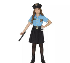 Déguisement jupe de police bleue fille