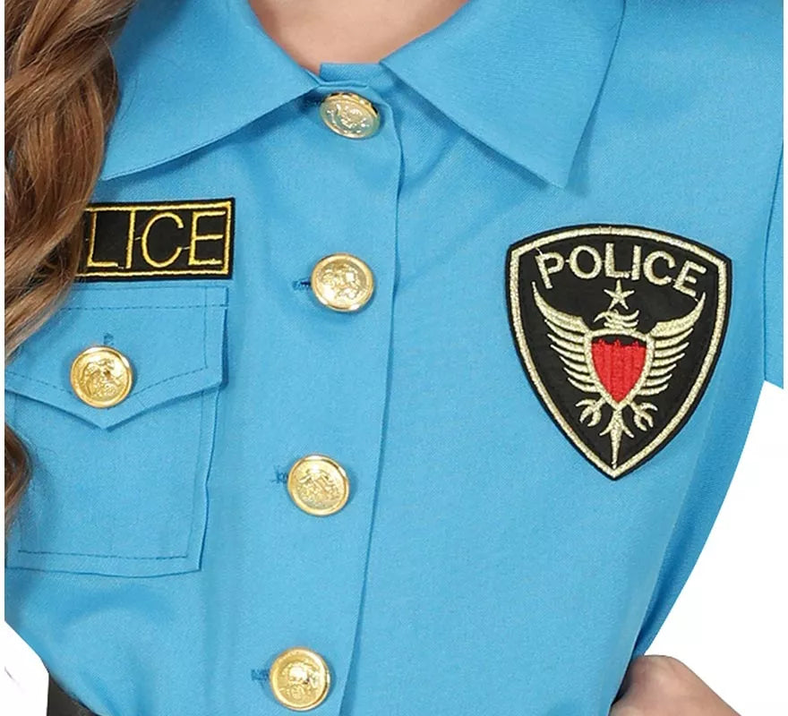 Translation missing: fr.Disfraz de Policía azul en falda para niña