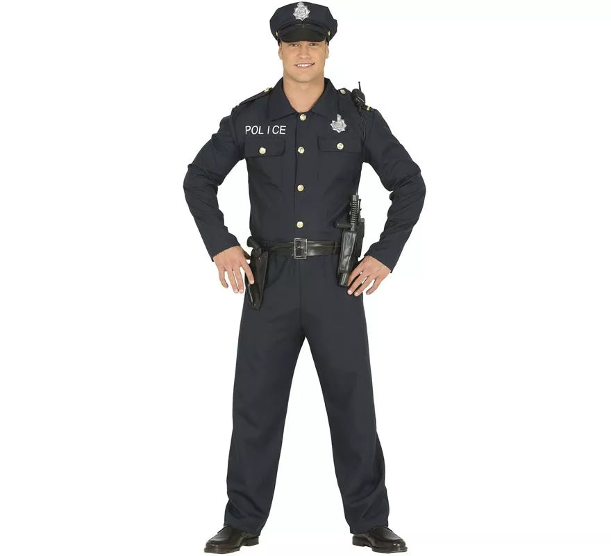Translation missing: fr.Disfraz de Policía azul para hombre