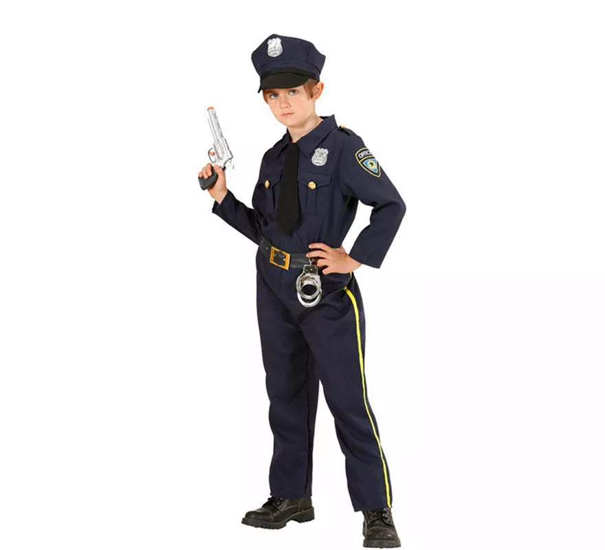 Translation missing: fr.Disfraz de Policía con Sombrero y Corbata para niño
