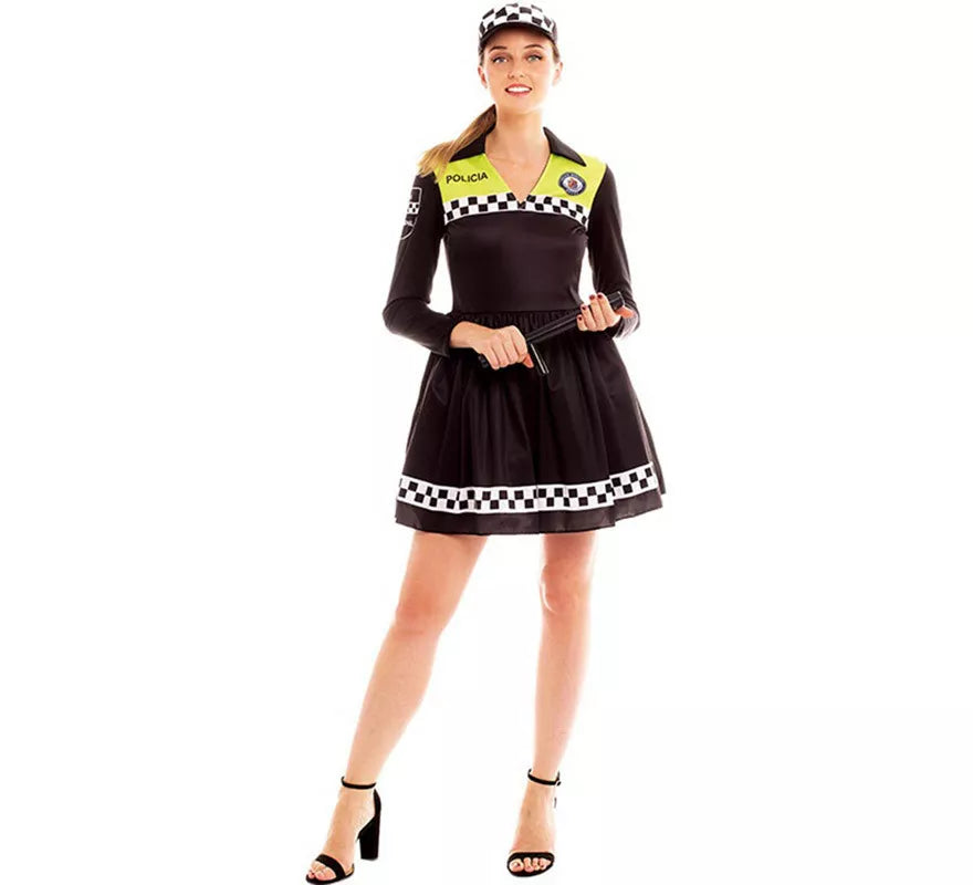 Translation missing: fr.Disfraz de Policía en Vestido Negro y Amarillo para mujer