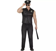 Déguisement de policier à manches courtes pour homme