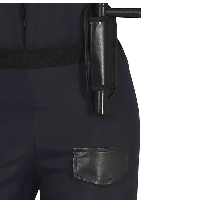 Translation missing: fr.Disfraz de Policía Negro con pantalón para adolescente