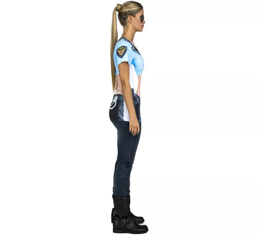 Translation missing: fr.Camiseta Disfraz de Policía para mujer