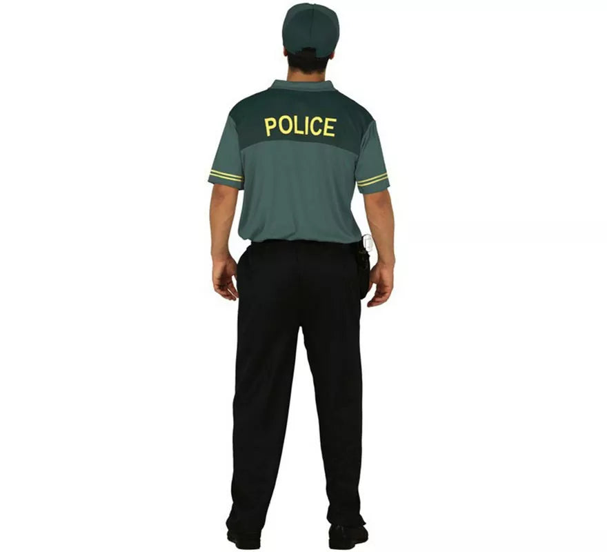 Translation missing: fr.Disfraz de Policía Verde para hombre