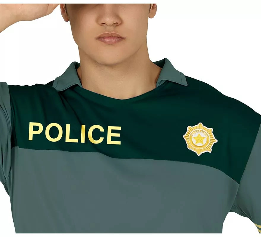 Disfraz de Policía Verde para hombre