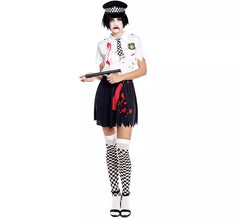 Déguisement de police zombie pour femme