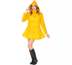 Costume de poncho imperméable jaune pour adultes