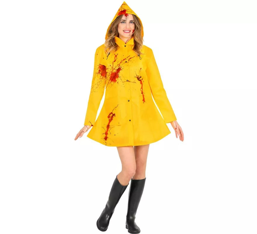 Translation missing: fr.Disfraz de Poncho Chubasquero amarillo para adultos