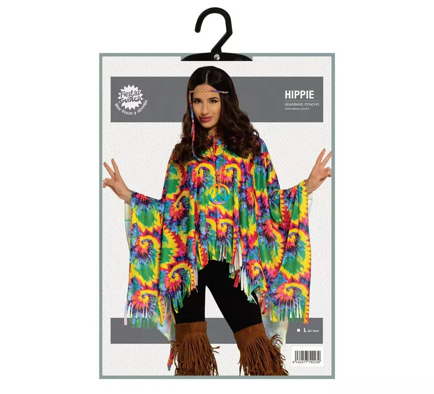Translation missing: fr.Disfraz de Poncho Hippie para mujer