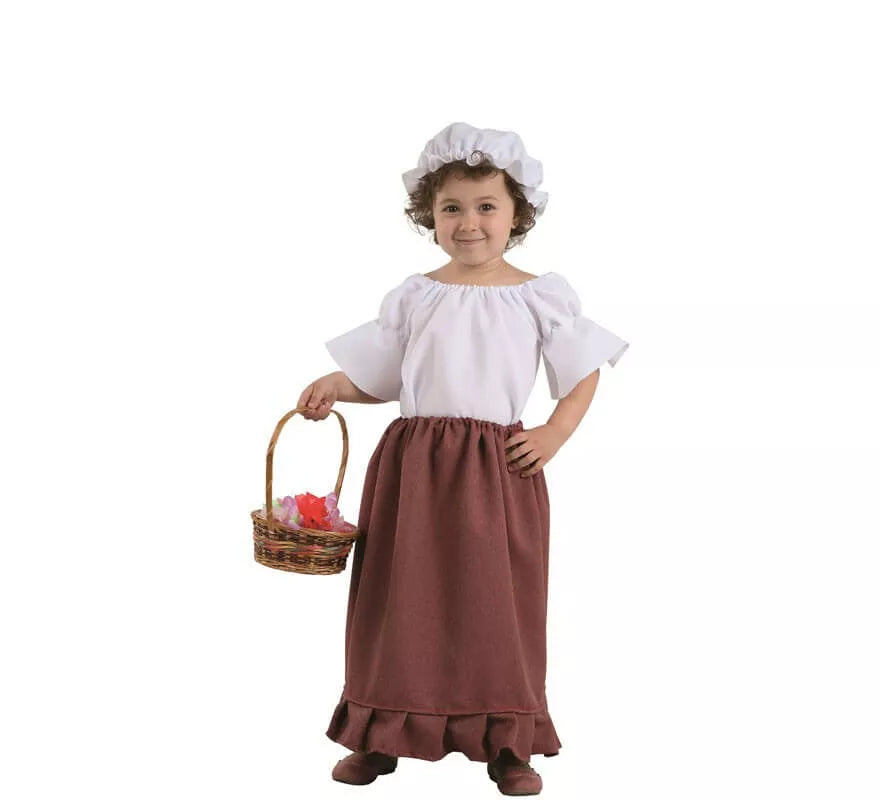 Disfraz de Posadera Medieval para niña