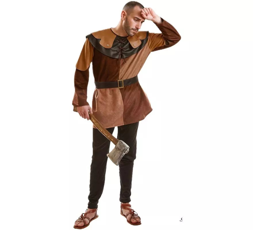 Translation missing: fr.Disfraz de Posadero Medieval marrón para hombres
