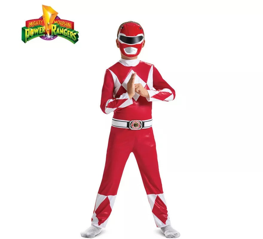 Translation missing: fr.Disfraz de Power Rangers Mighty Morphin Rojo de Lujo para niño