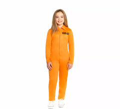 Costume de prisonnière orange pour fille