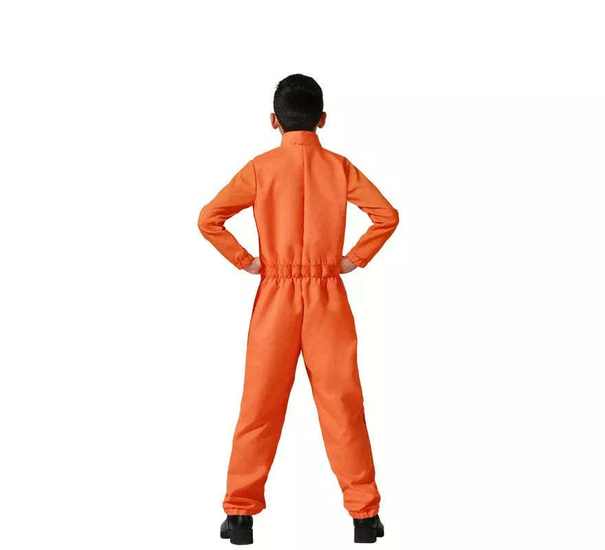 Disfraz de Preso Sangriento Naranja para niño