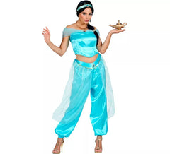Déguisement princesse arabe bleue femme