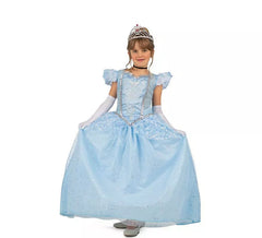Déguisement princesse conte de fée bleu ciel fille
