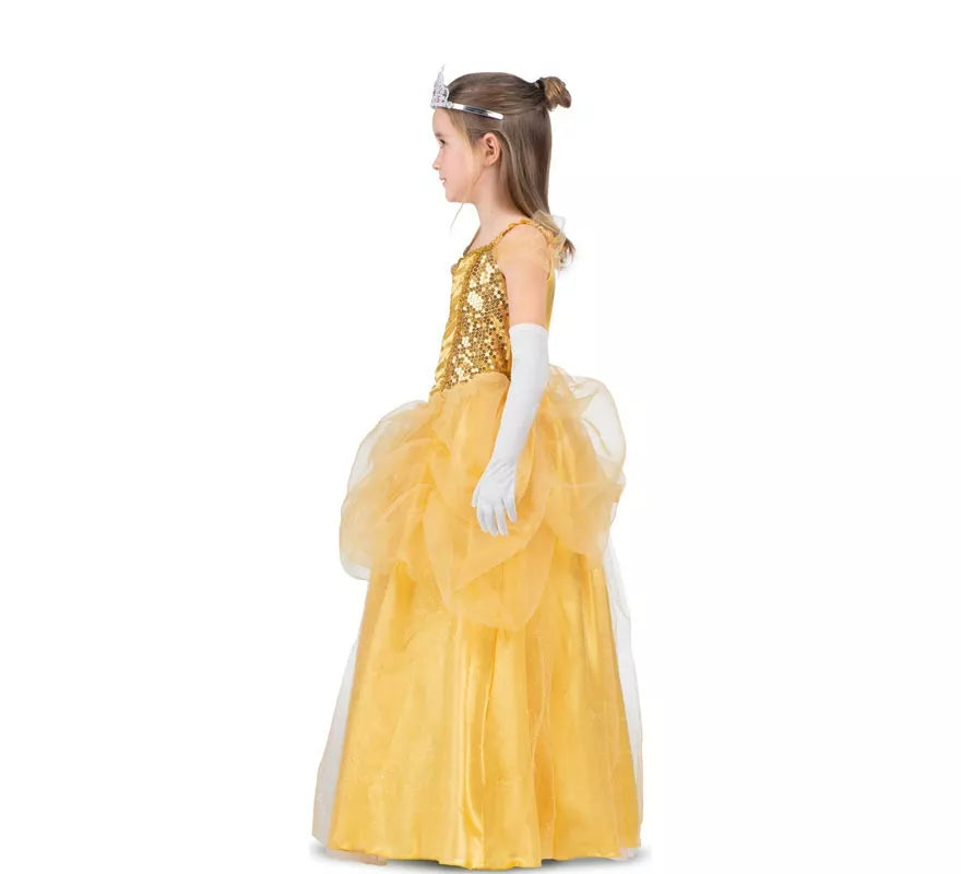 Translation missing: fr.Disfraz de Princesa Bella amarilla para niña