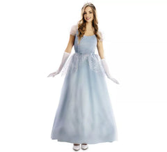 Costume de princesse de conte de fées bleu pour femme