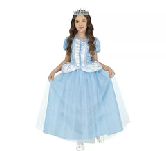 Costume de princesse de conte de fées bleu pour fille