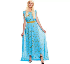 Déguisement princesse dragon bleu femme
