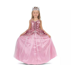 Costume de princesse rose avec jupon pour fille