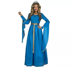 Déguisemetn de Princesse Médiéval Bleu pour femme