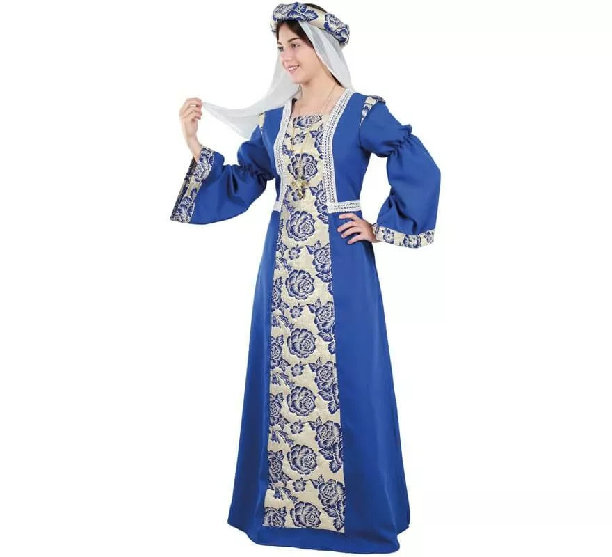 Translation missing: fr.Disfraz de Princesa Medieval Azul para mujer