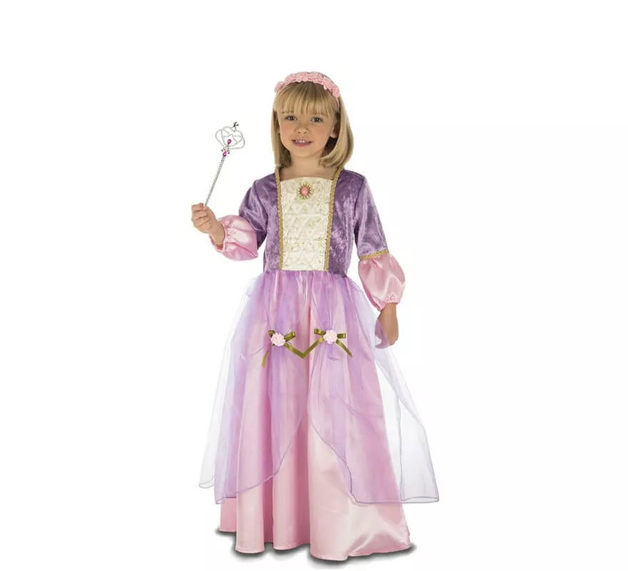 Translation missing: fr.Disfraz de Princesa Medieval Morada para niña