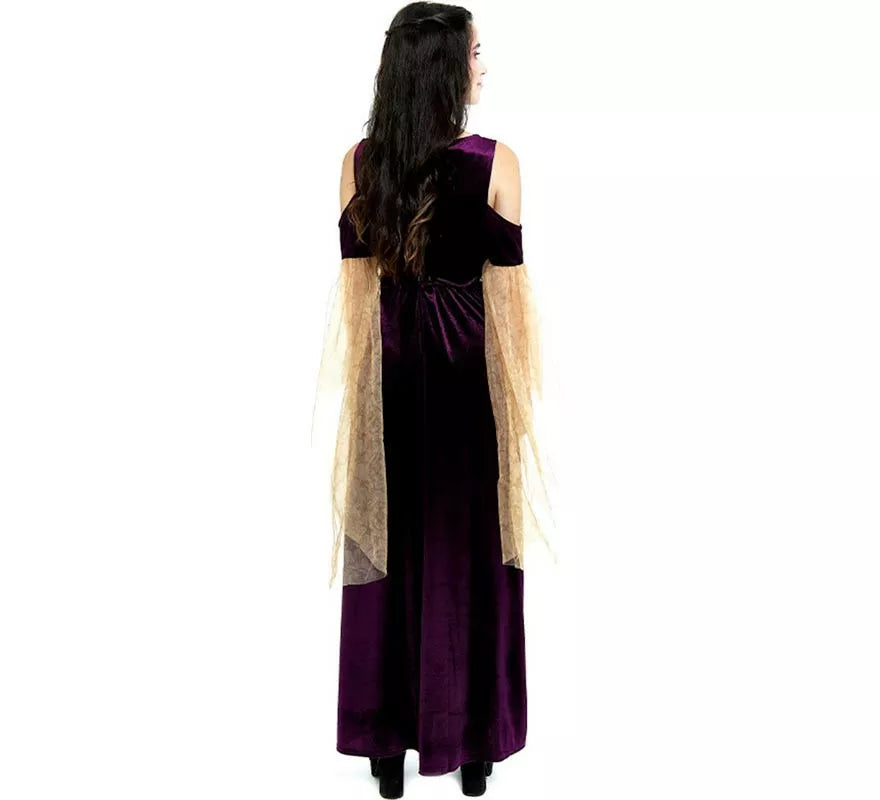 Translation missing: fr.Disfraz de Princesa Medieval púrpura mangas largas para mujer
