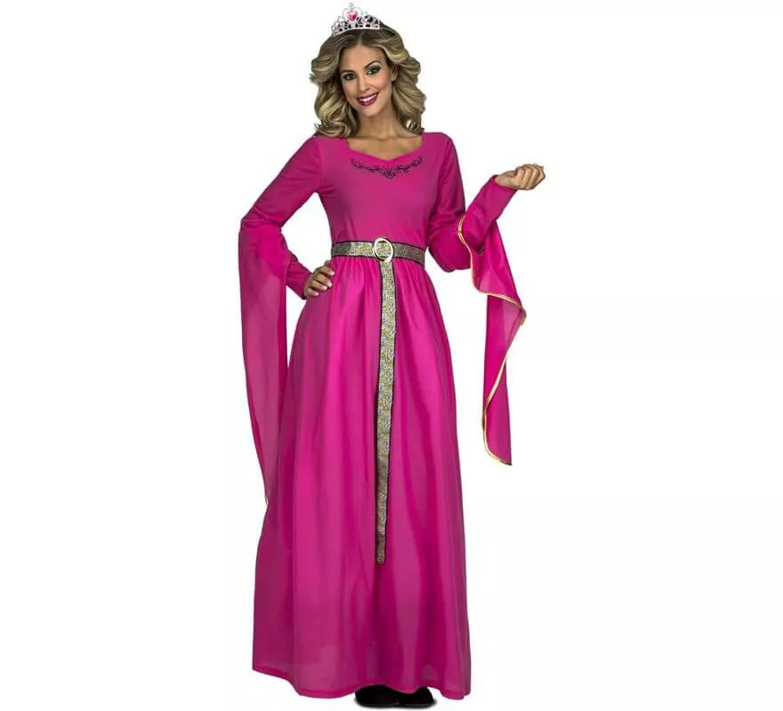 Translation missing: fr.Disfraz de Princesa Medieval Rosa para mujer