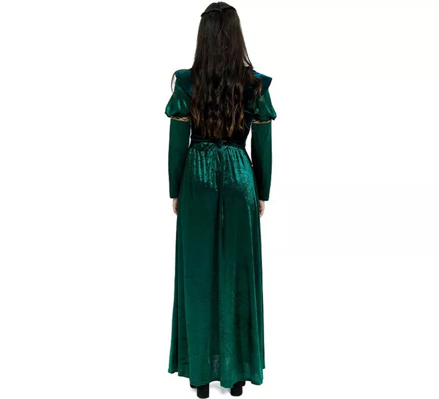 Translation missing: fr.Disfraz de Princesa Medieval verde oscuro para mujer