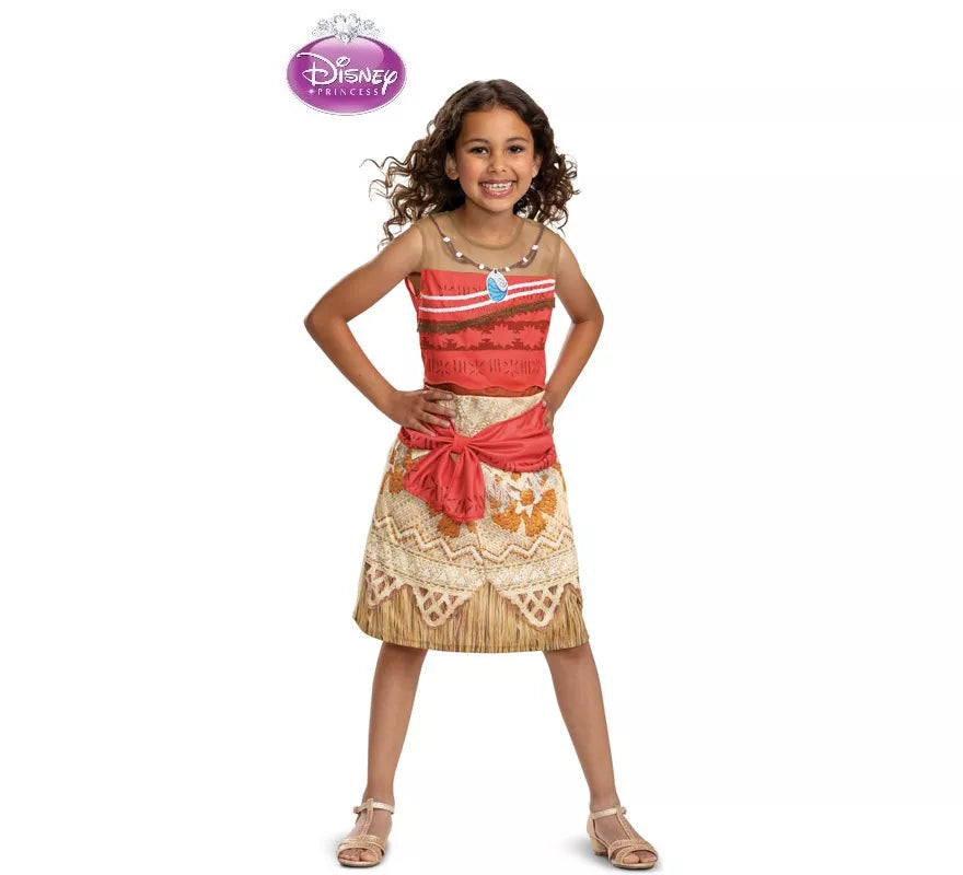Translation missing: fr.Disfraz de Princesa Moana Vaiana Clásica para niña