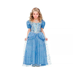 Déguisement princesse ou fée bleu clair fille