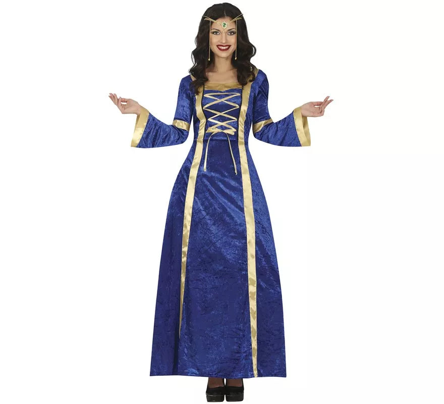 Translation missing: fr.Disfraz de Princesa o Noble Medieval azul para mujer