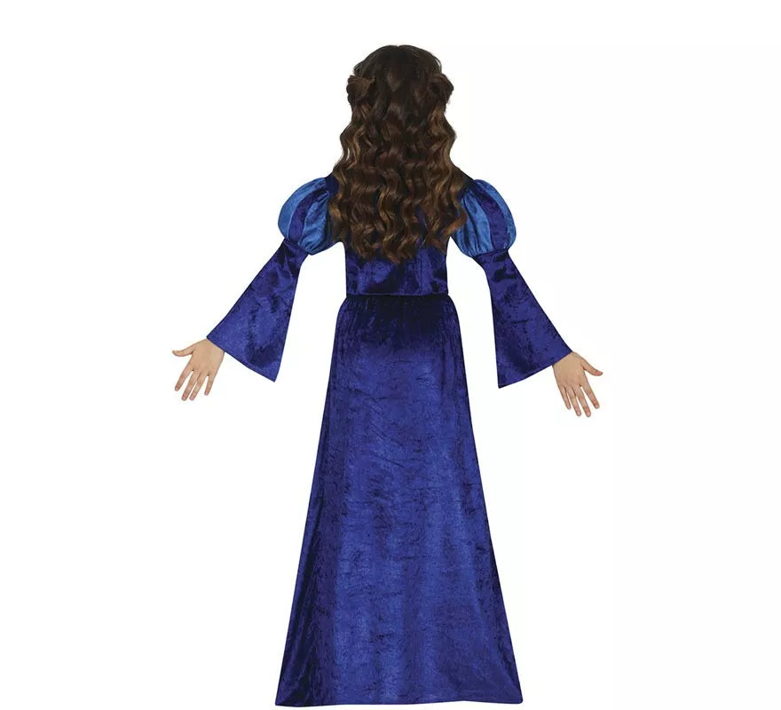 Translation missing: fr.Disfraz de Princesa o Noble Medieval azul para niña