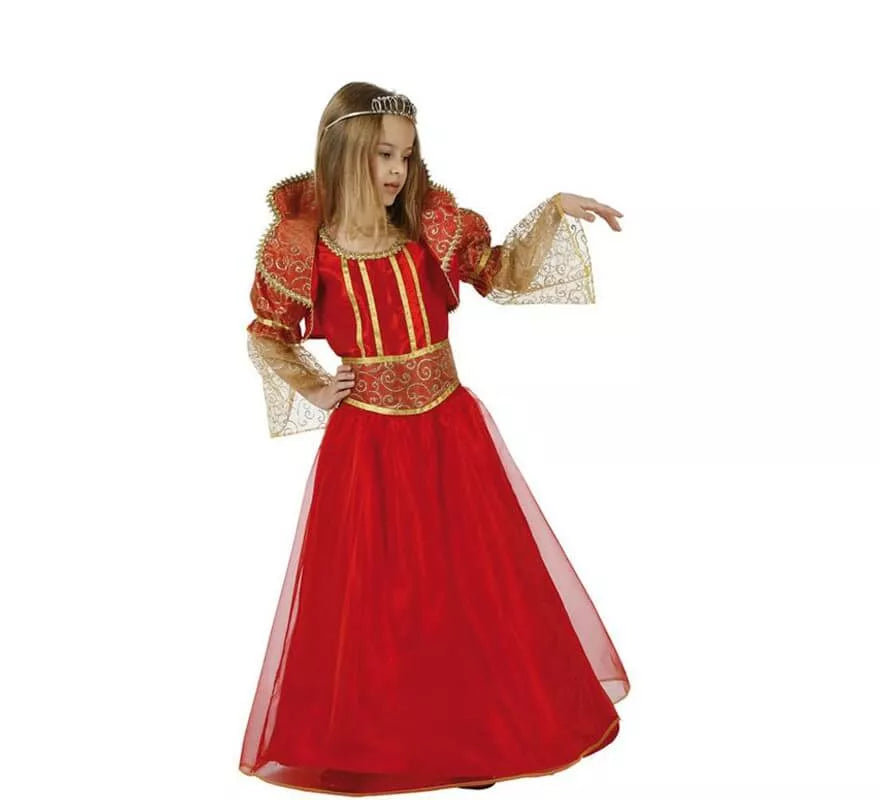 Translation missing: fr.Disfraz de Princesa o Reina rojo para niñas