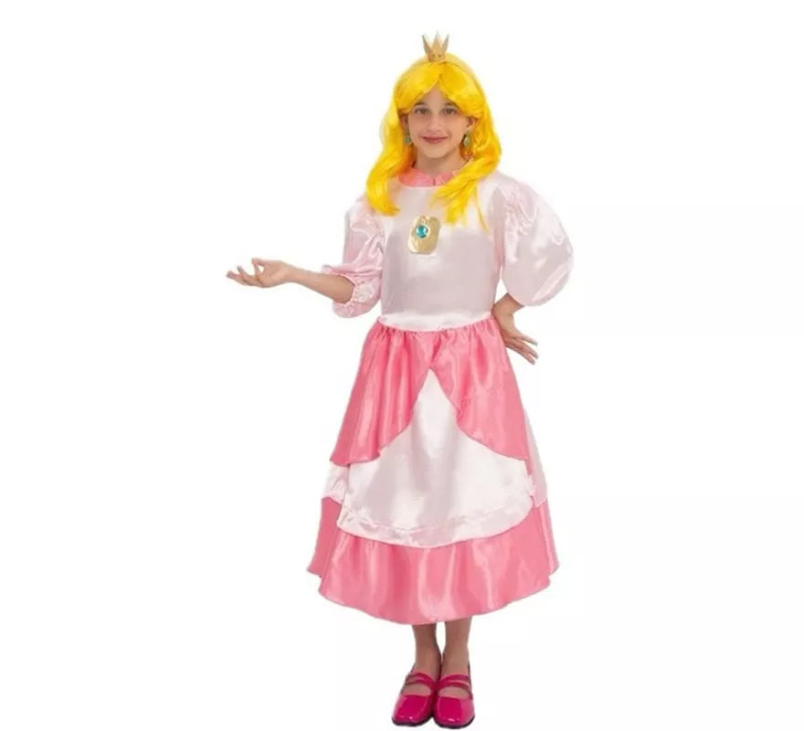 Translation missing: fr.Disfraz de Princesa rosa con broche para niña